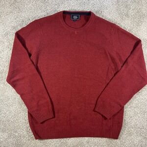 John Lewis  Wool Cashmere Blend Pullover‎ Over Knit Sweater Red LG-Made In Italy